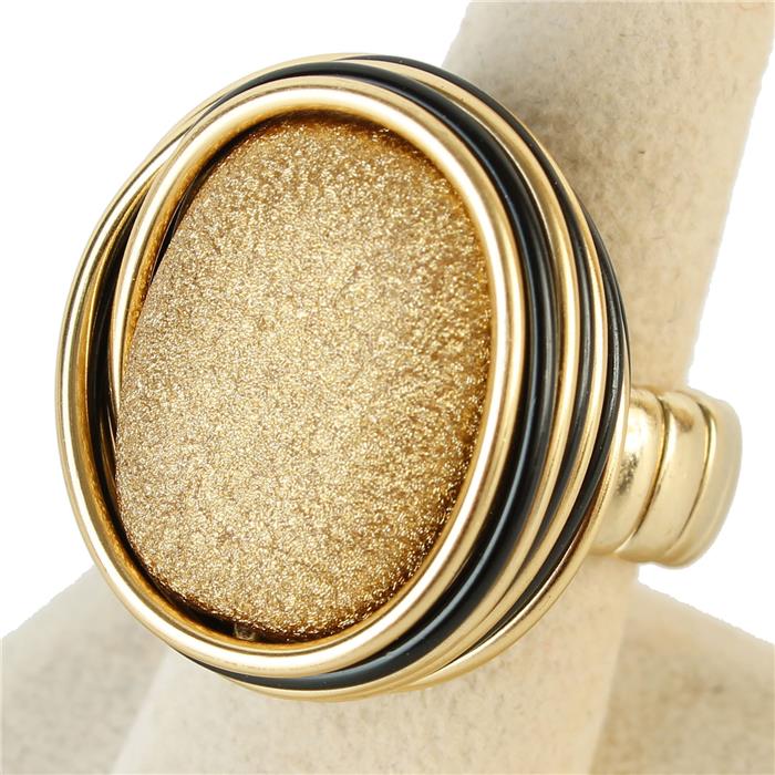 Fashion Wire Glittered Stretch Ring