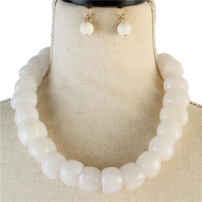 Fashion Marble Acrylic Necklace Set