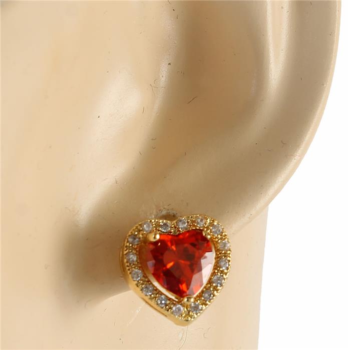 CZ Heart Earring