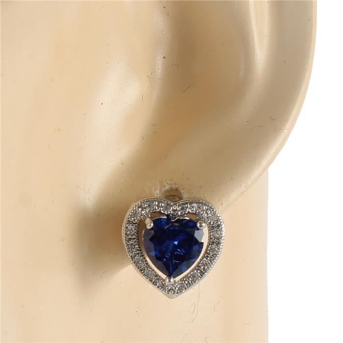 CZ Heart Earring