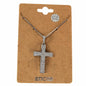 Cubic Zirconia Cross Charm Necklace