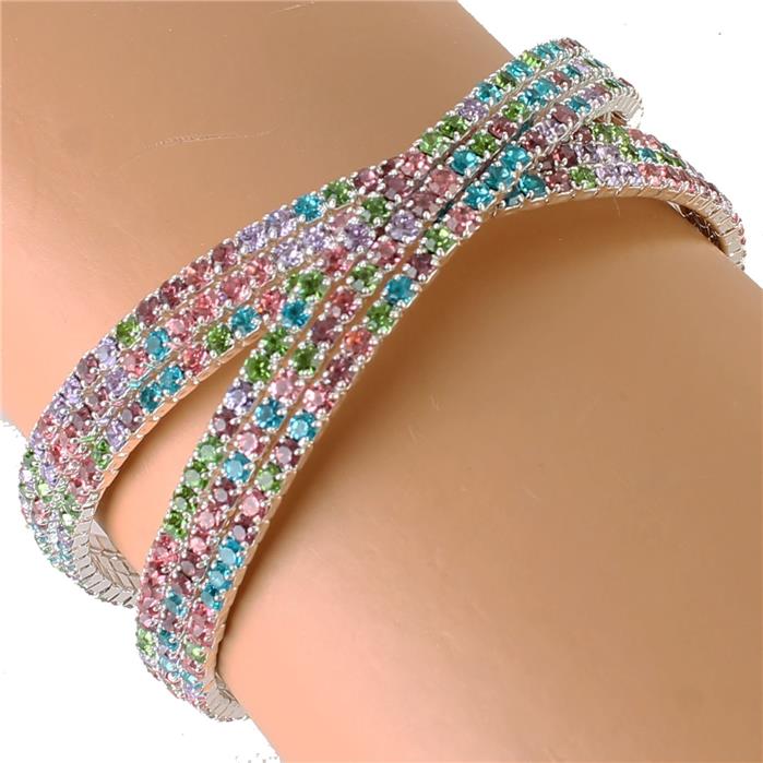 RhinestonesX Multi Color Bangle