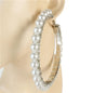 80mm Pearl Hoop Earring