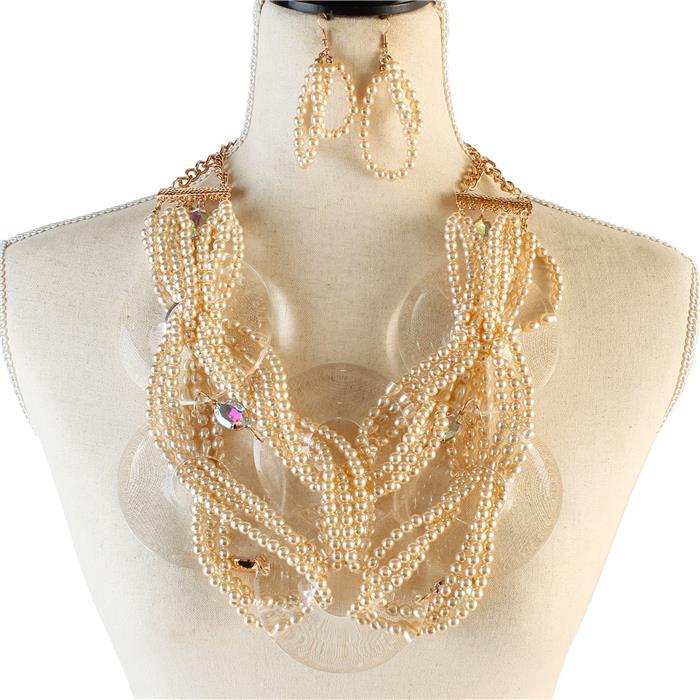 Pearl Chunky Necklace Set