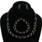 Pearl With Rhinestone 3 Pcs Necklace Set