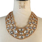 Fashion Rhinestone Wavy Necklace set