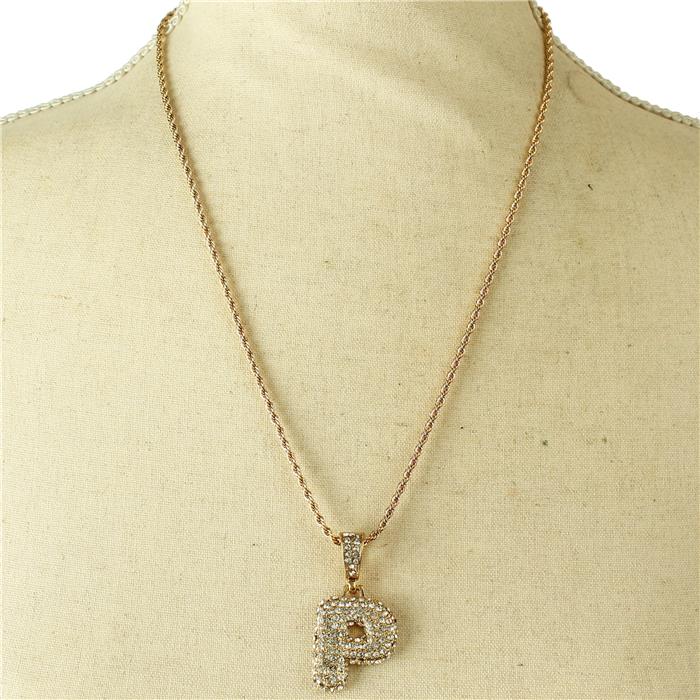 Monogram Pendant F Necklace