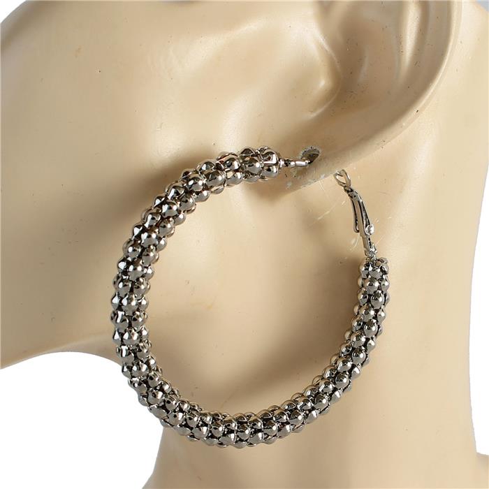 60 mm Mesh Hoop Earring