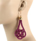 Rhinestones Knot Long Earring