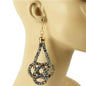 Rhinestones Knot Long Earring