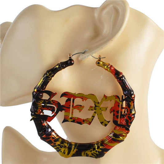 Metal Animal Print Sexy Hoop Earring