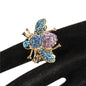 Rhinestones Bees Stretch Ring