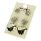 Metal Hearts 3 Pairs Stud Earring