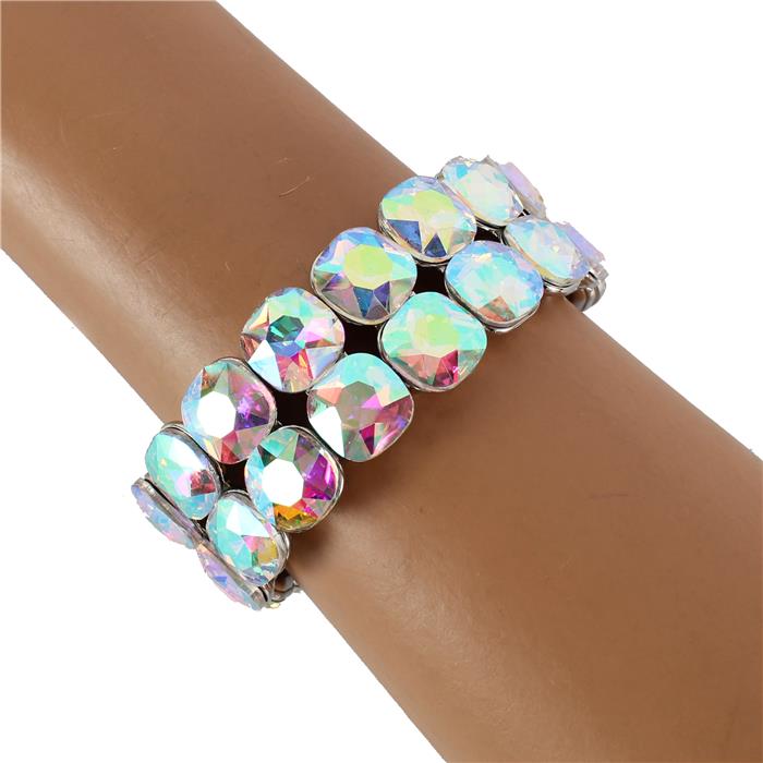 Crystal Square Stretch Bracelet