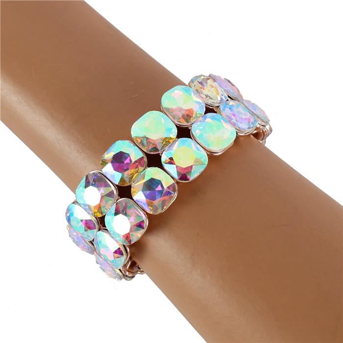 Crystal Square Stretch Bracelet