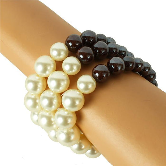 Pearls 3 Layered Stretch Bracelet