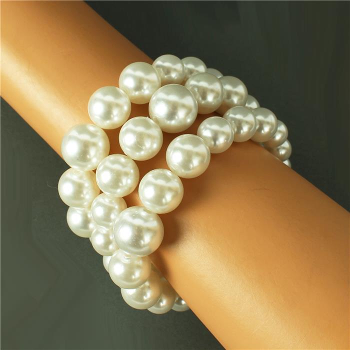 Pearls 3 Layered Stretch Bracelet