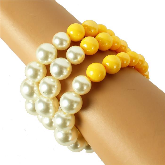 Pearls 3 Layered Stretch Bracelet