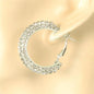 Rhinestones Hoop Earring