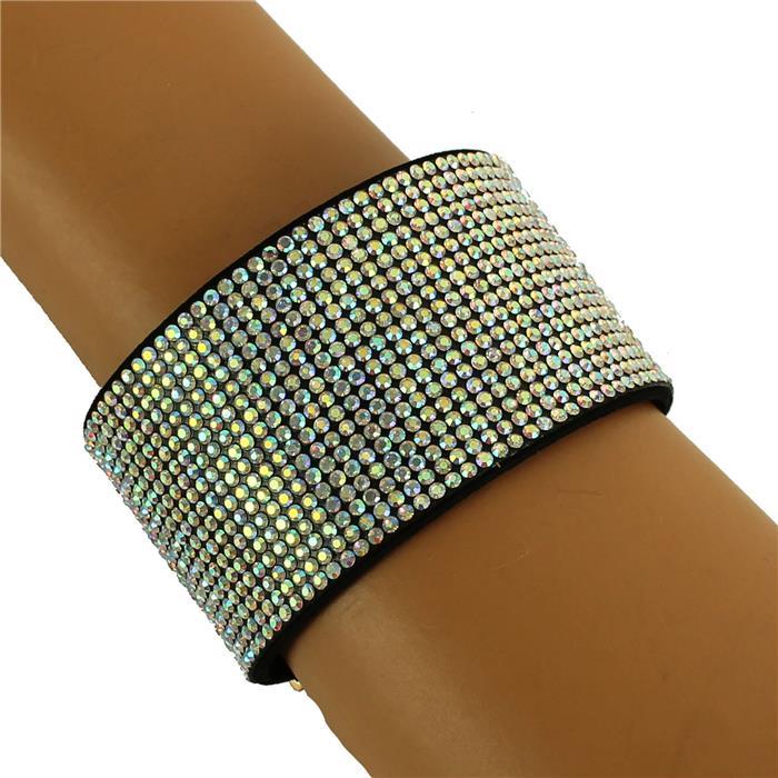 Rhinestones Foam Lock Bracelet