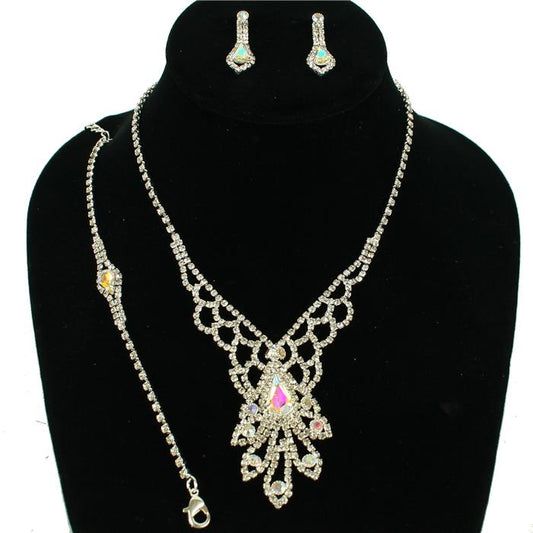 JR Rhinestones 3 Pcs Necklace Set