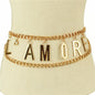 Metal Link Chain  L Amore Belt