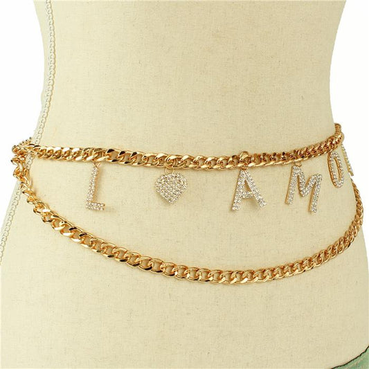 Metal Link Chain  L Amore Belt