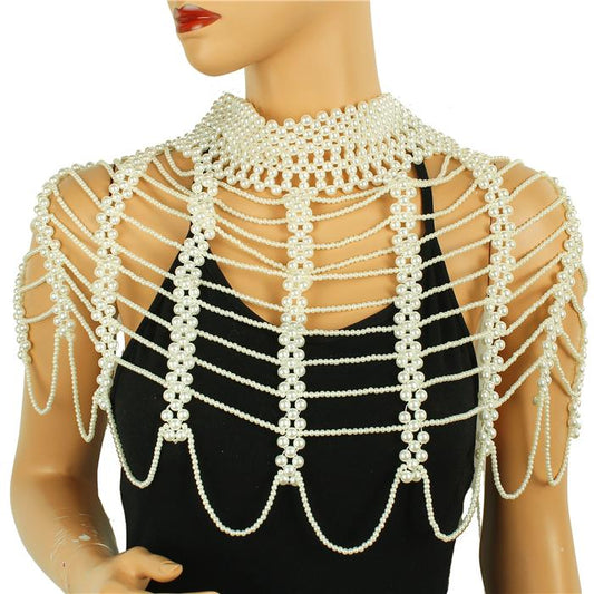 Fashion Pearl Choker Body Chain