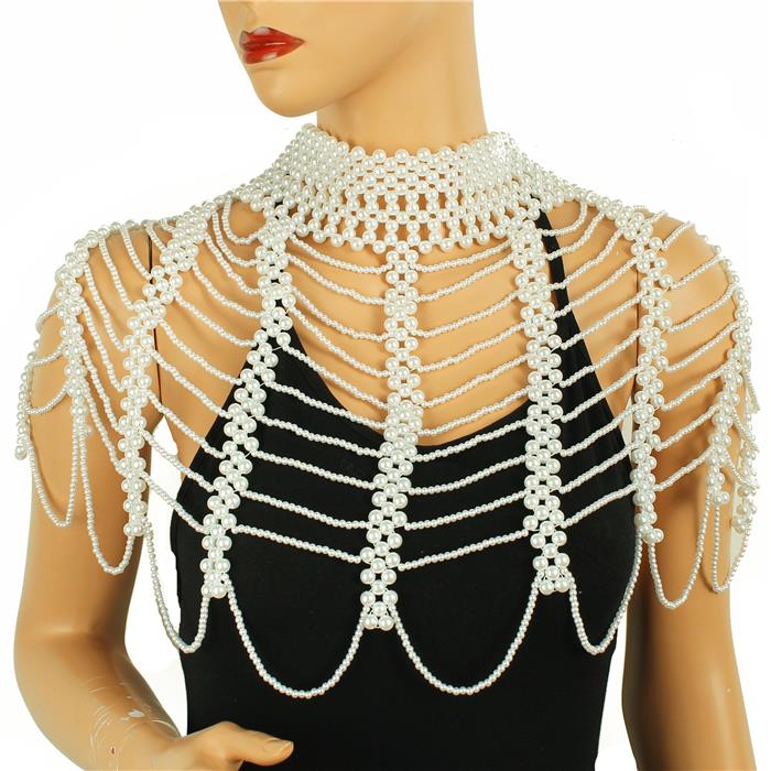 Fashion Pearl Choker Body Chain