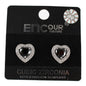 CZ Heart Stud Earring