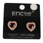 CZ Heart Stud Earring