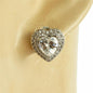 CZ Heart Stud Earring