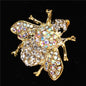 Crystal Bees  Brooch