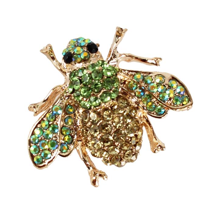 Crystal Bees  Brooch