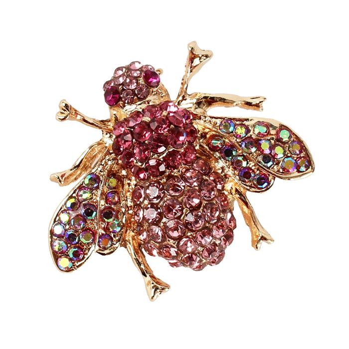 Crystal Bees  Brooch