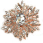 Crystal Flower Brooch