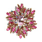 Crystal Flower Brooch