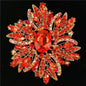 Crystal Flower Brooch