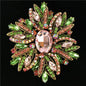 Crystal Flower Brooch