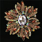 Crystal Flower Brooch