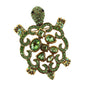 Crystal Tortoise Brooch