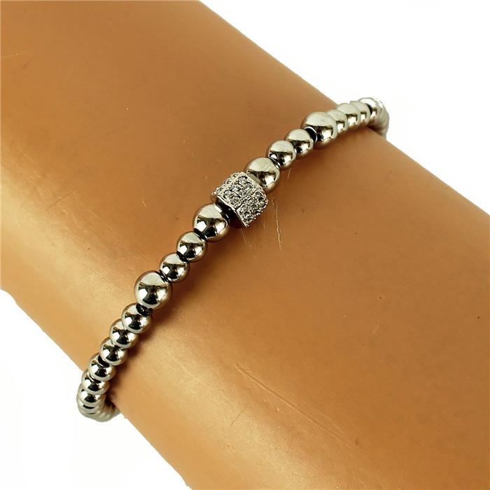 Stainless Steel Tube Stretch Bracelet