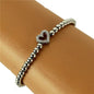 Stainless Steel Heart Stretch Bracelet