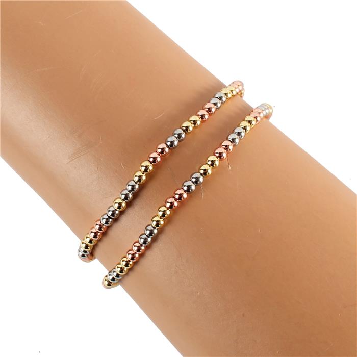 Stainless Steel Double LayeredsStretch Bracelet