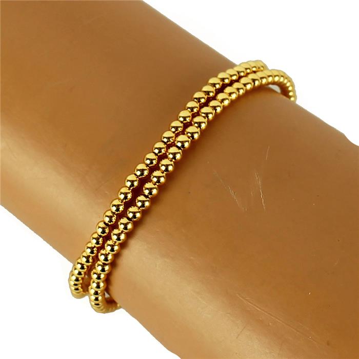 Stainless Steel Double LayeredsStretch Bracelet