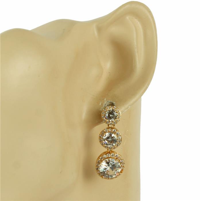 CZ Round Dangling Earring