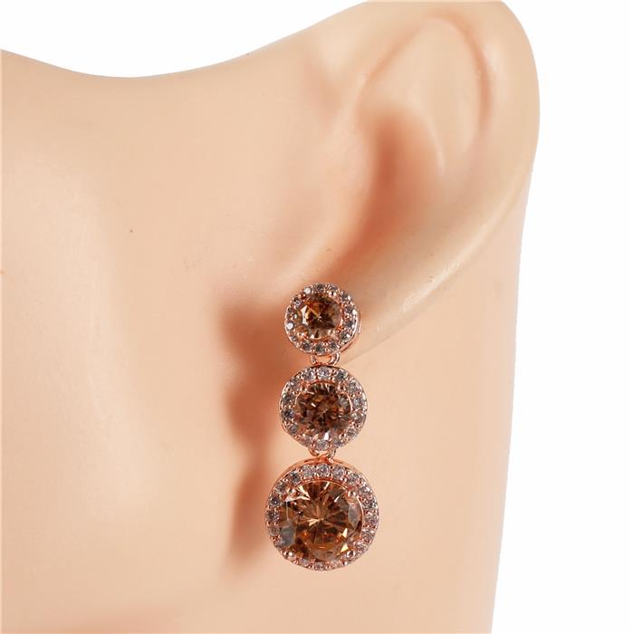 CZ Round Dangling Earring