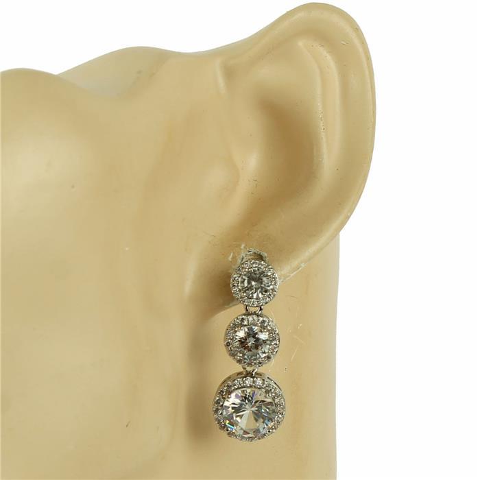 CZ Round Dangling Earring