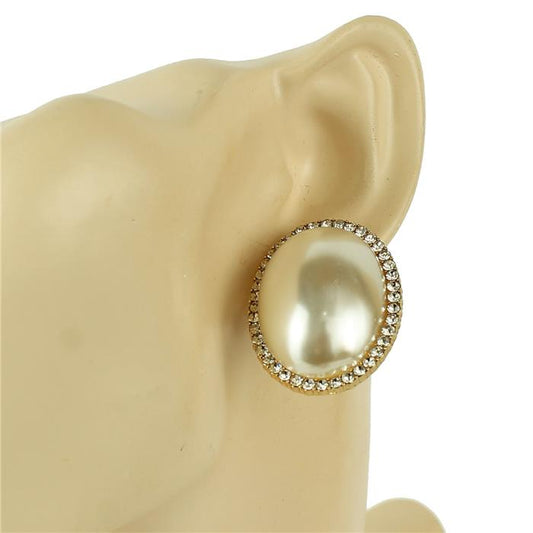 Pearl Oval Clip-On Earring