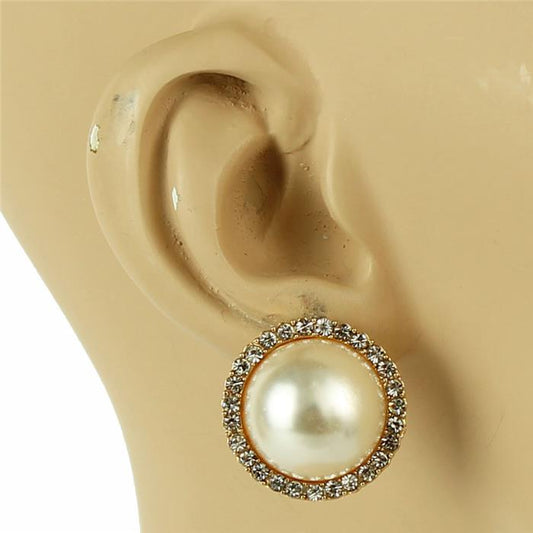 Pearl Round Stud Earring